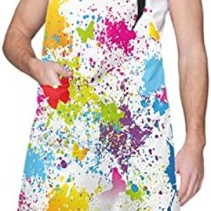 Sweetshow Cute Dog Apron with 2 Pockets and Adjustable Neck Waterproof Kitchen Cooking Dog Grooming Aprons for Women Men