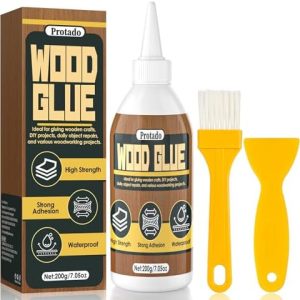 Wood Glue for Furniture Heavy Duty, 200ml Strong Bond Waterproof Professional Furniture Repair Glue Dries Clear for Woodworking, Furniture, Crafts